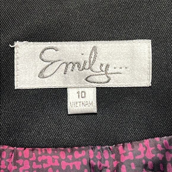 NWT Emily Women's Size 10 Blazer Jacket Black Button Up Lined Business Office :) - Picture 3 of 7